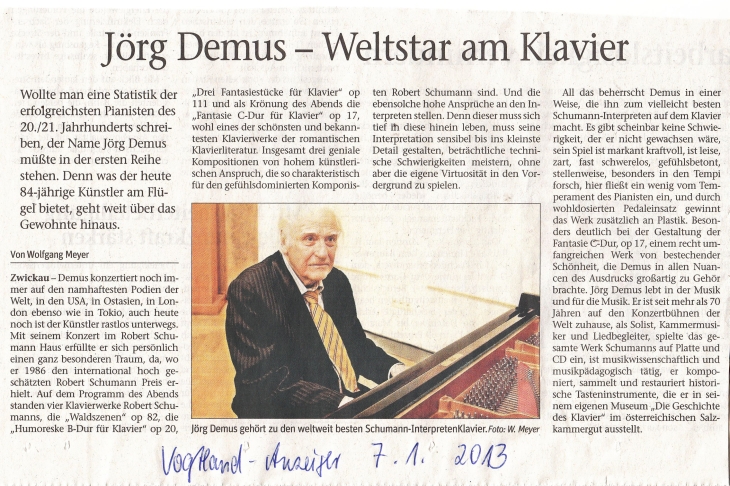 Jörg Demus - Weltstar am Klavier